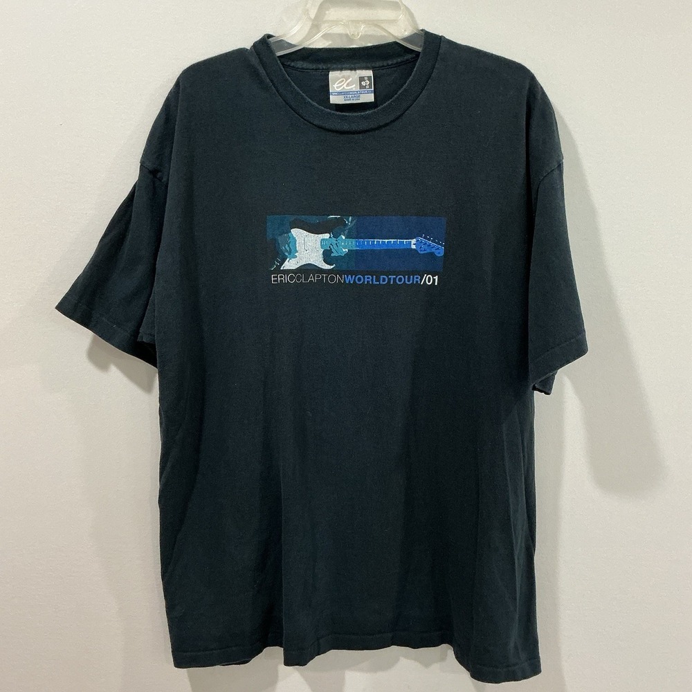 Vintage 2001 Eric Clapton World Tour Shirt Sz 2XL Concert Band T Shirt Music USA